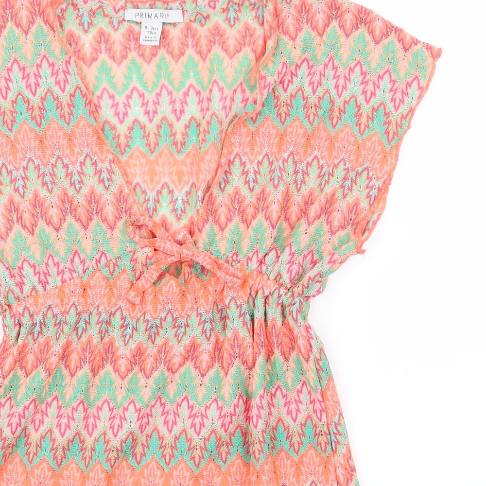Primark Girls Multicoloured Geometric  Fit & Flare  Size 9-10 Years