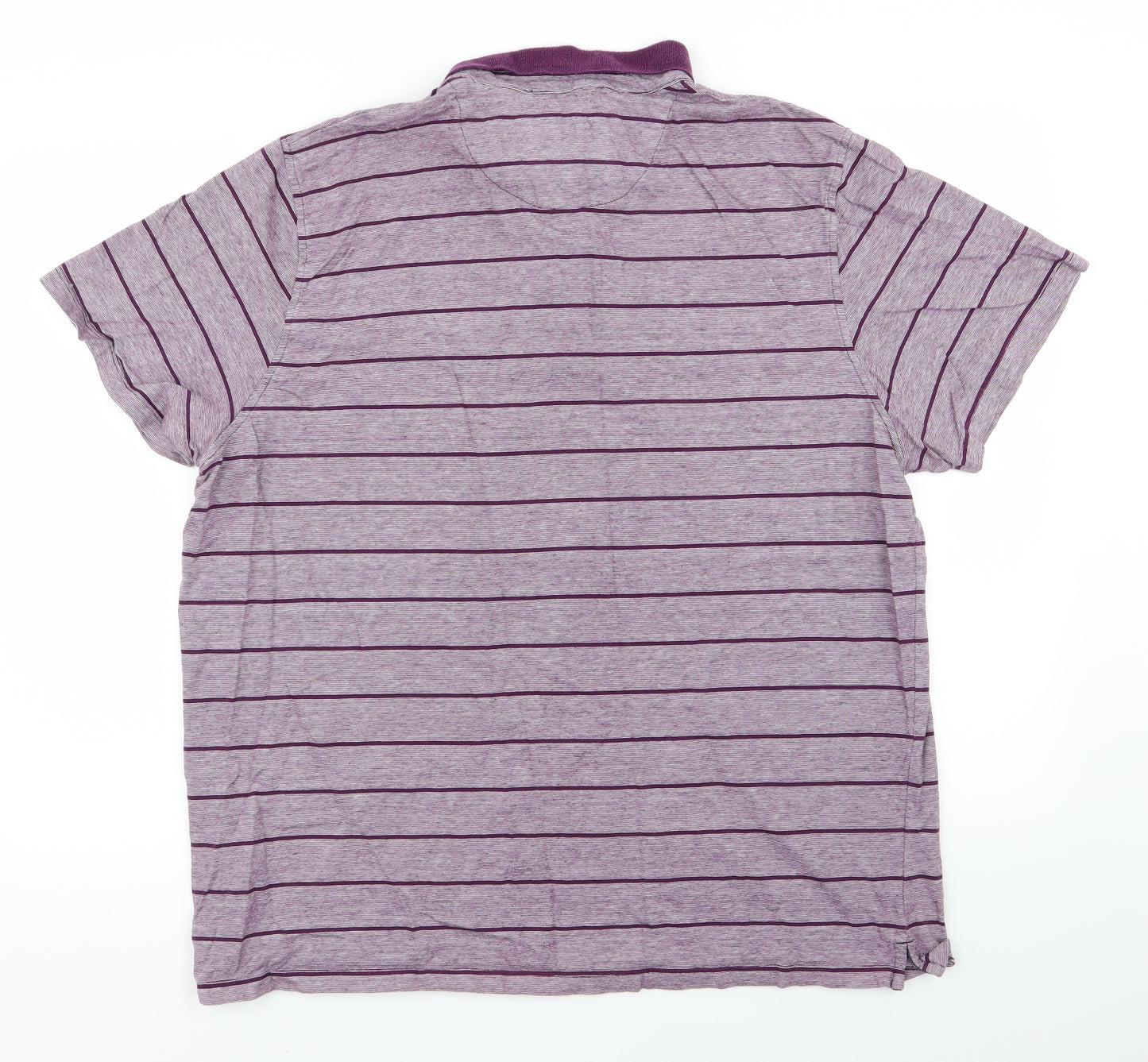 Debenhams Mens Purple Striped   Polo Size XL