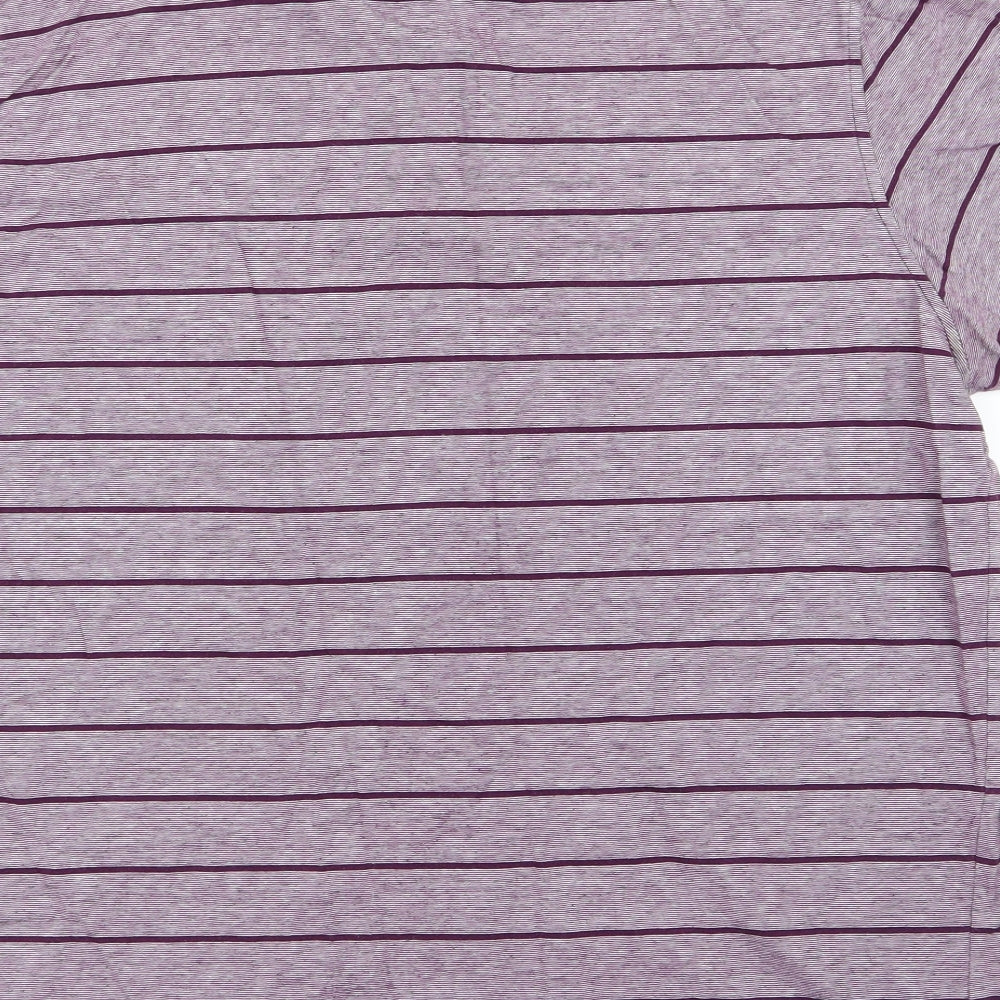 Debenhams Mens Purple Striped   Polo Size XL
