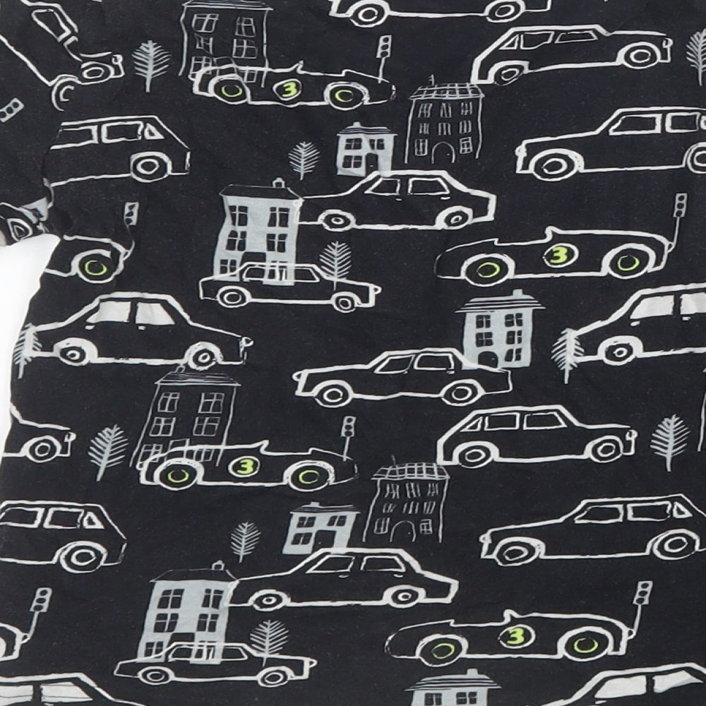 F&F Boys Black Geometric  Basic T-Shirt Size 4-5 Years