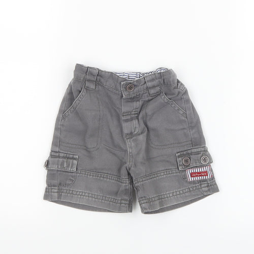 JoJo Maman Bébé Boys Grey   Cropped Trousers Size 6-9 Months