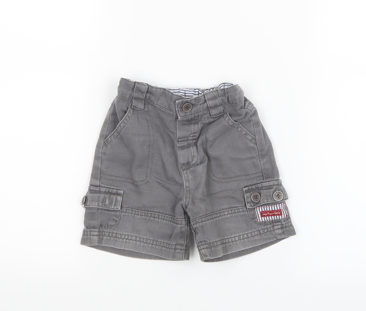 JoJo Maman Bébé Boys Grey   Cropped Trousers Size 6-9 Months