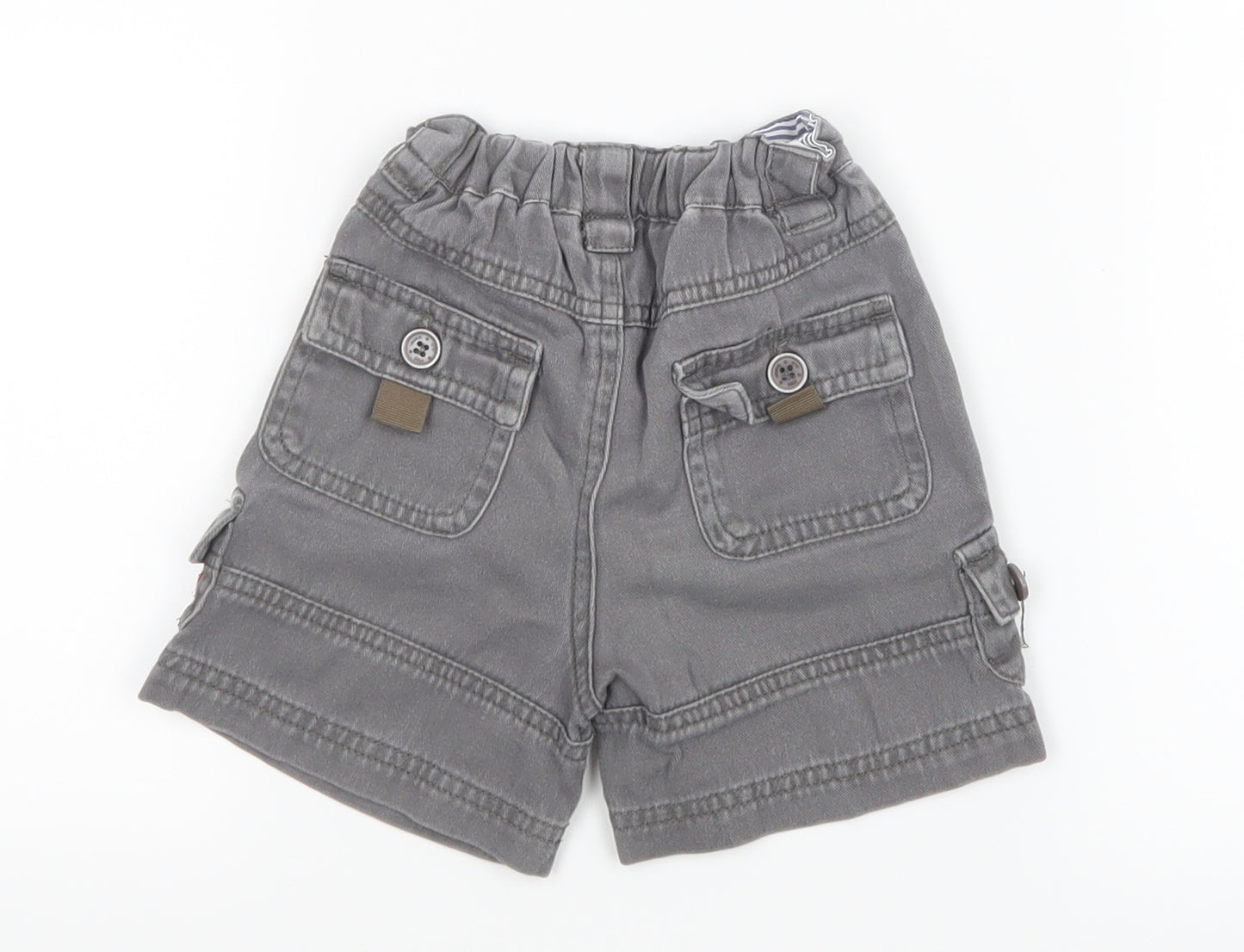 JoJo Maman Bébé Boys Grey   Cropped Trousers Size 6-9 Months
