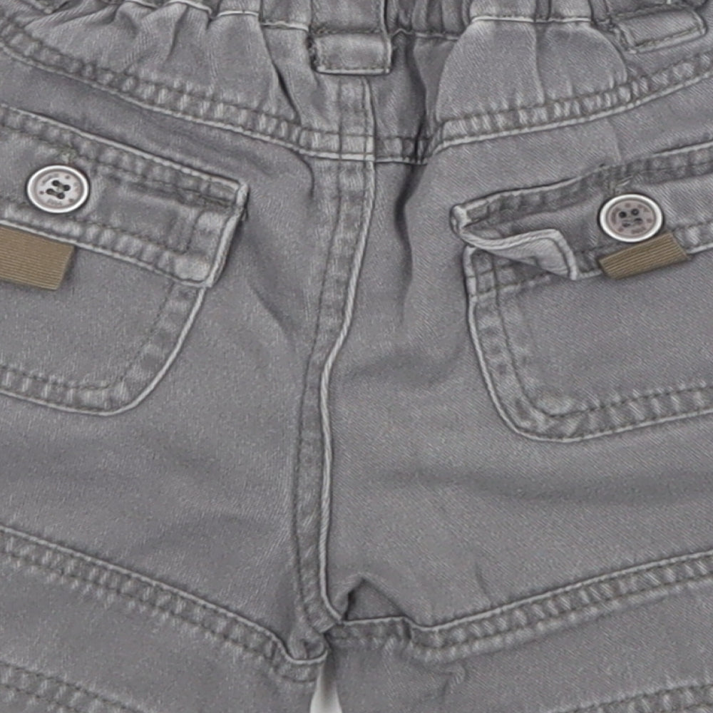 JoJo Maman Bébé Boys Grey   Cropped Trousers Size 6-9 Months