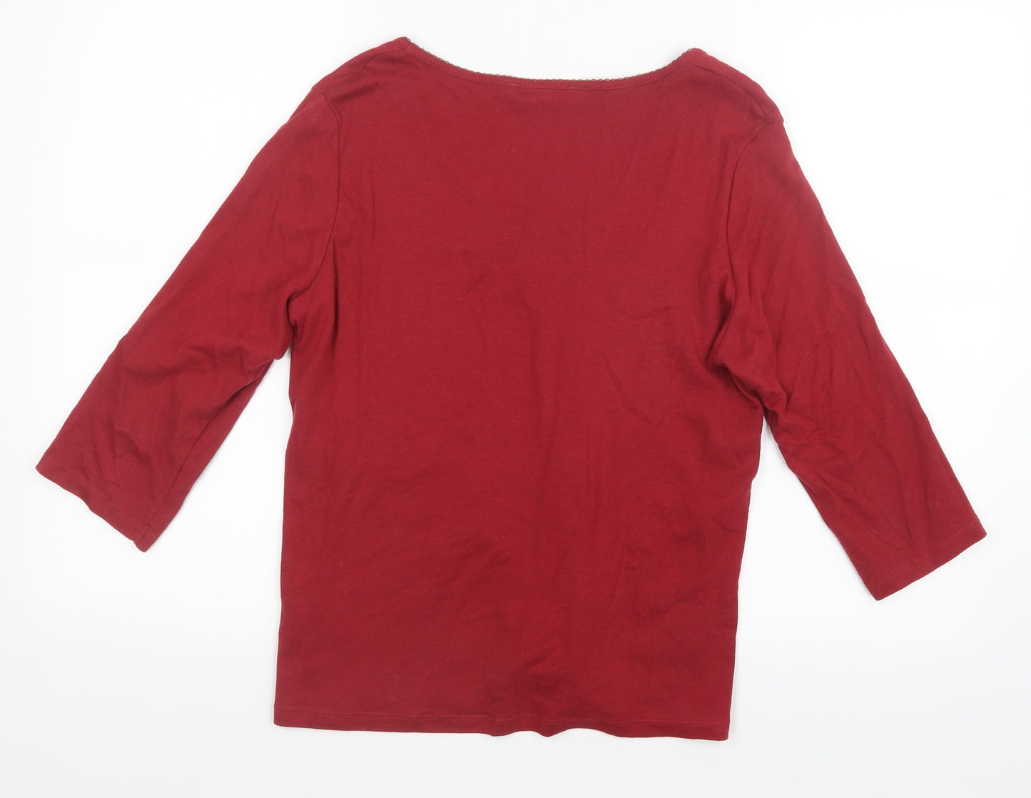 Marks and Spencer Womens Red   Basic T-Shirt Size 14