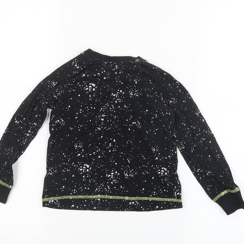 Matalan Boys Black Geometric   Pyjama Top Size 5 Years