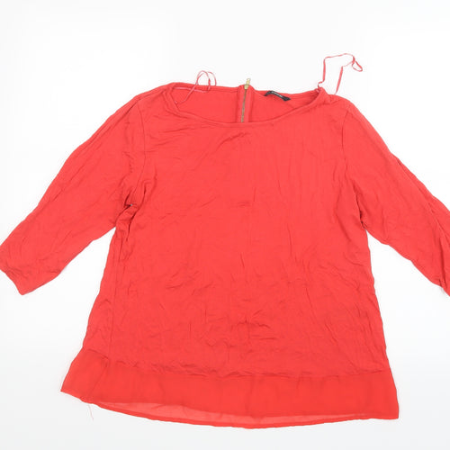 George Womens Red   Basic Blouse Size 14