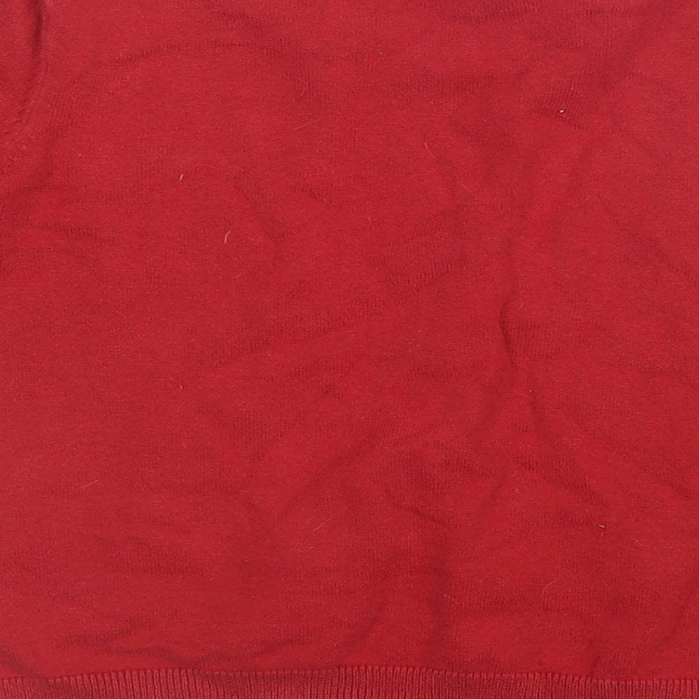 F&F Boys Red  Knit Pullover Jumper Size 6-7 Years