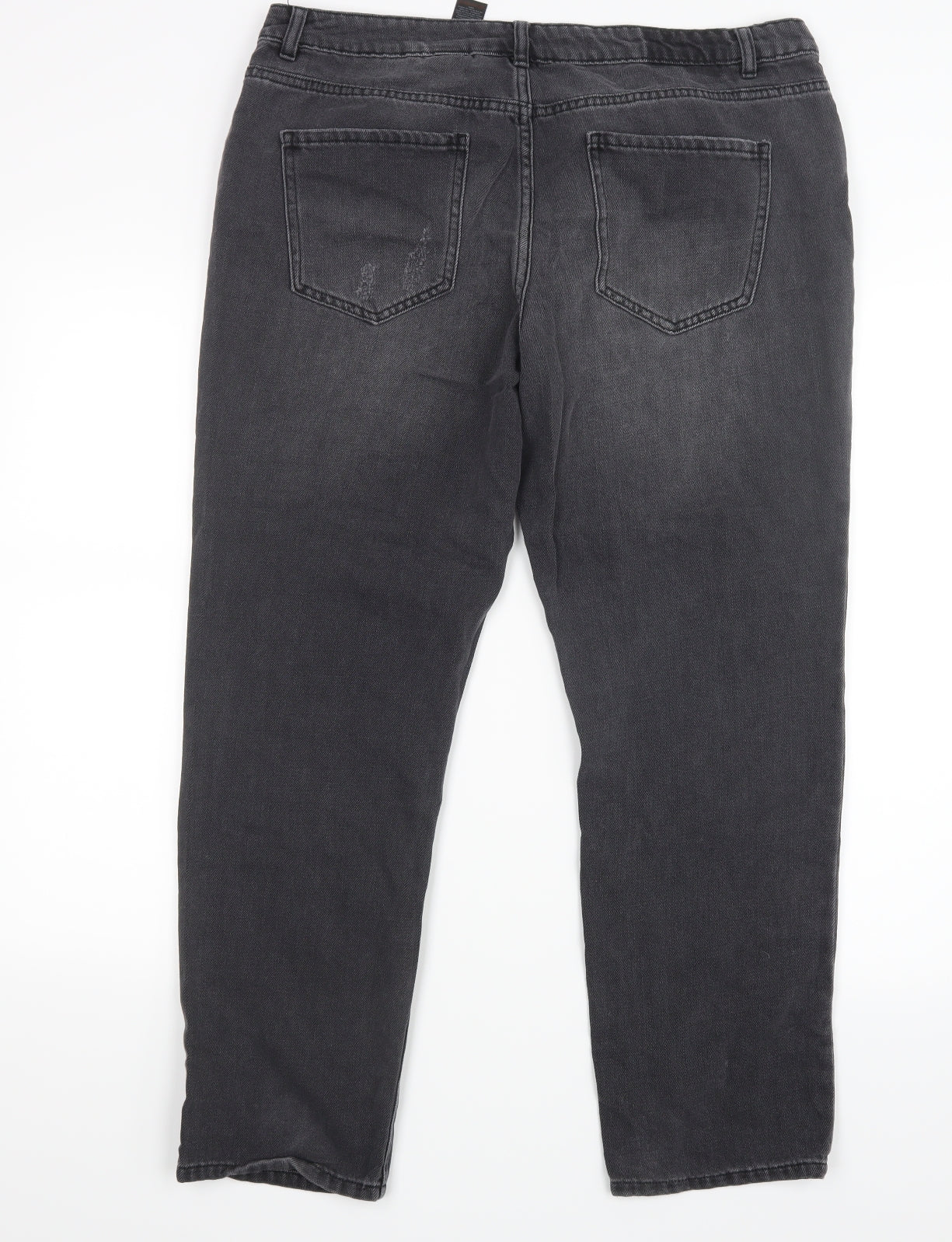 NEXT Womens Black  Denim Straight Jeans Size 16 L27 in