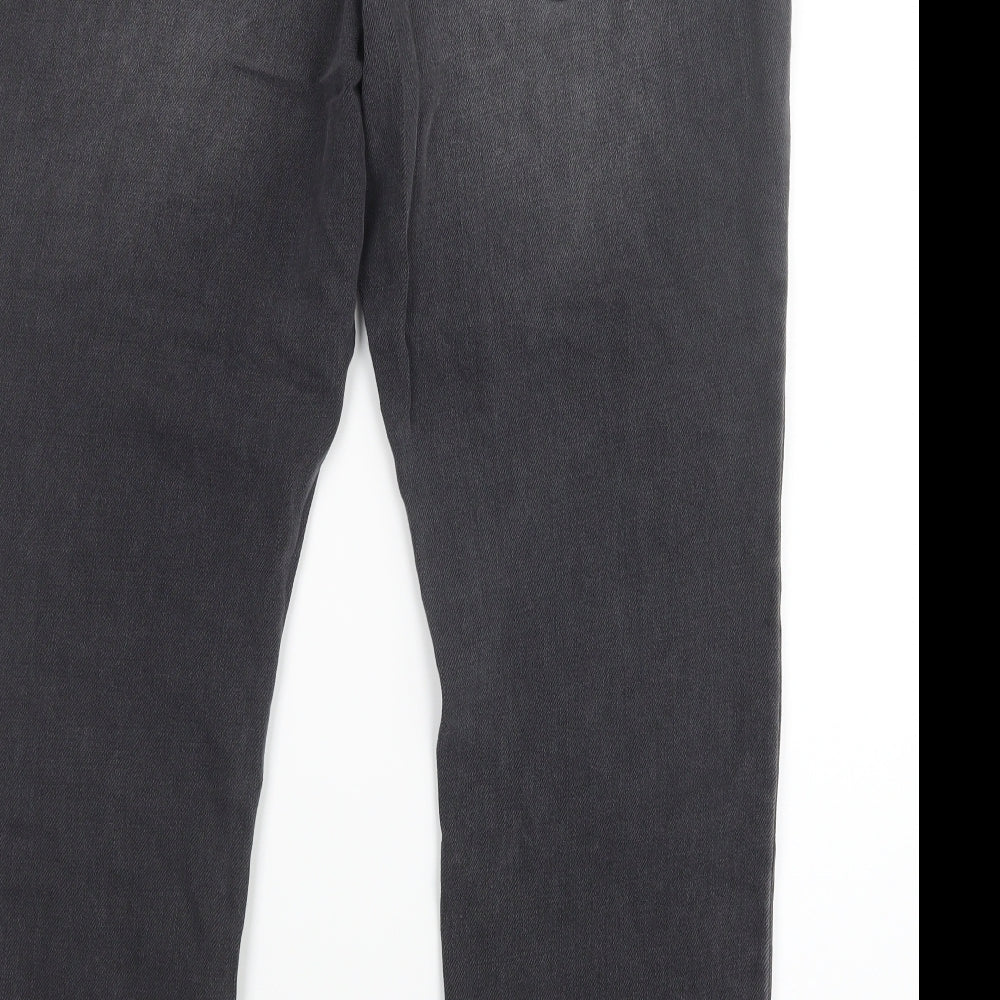 NEXT Womens Black  Denim Straight Jeans Size 16 L27 in