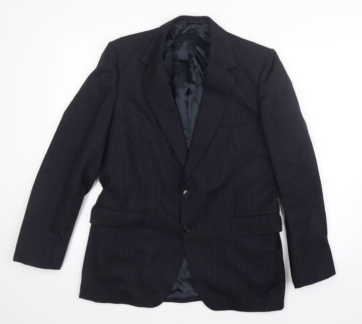 Preworn Mens Black   Jacket Suit Jacket Size 36