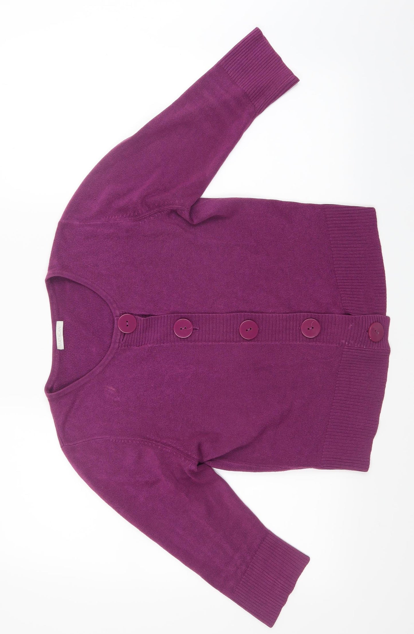 Matalan Womens Purple  Knit Cardigan Jumper Size 16