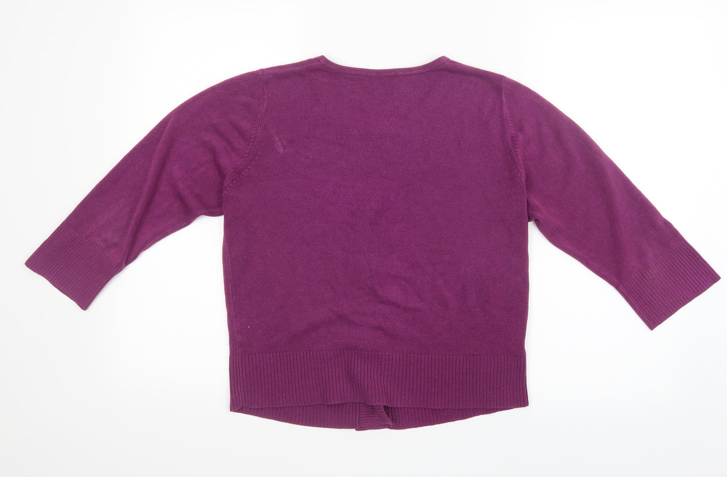 Matalan Womens Purple  Knit Cardigan Jumper Size 16