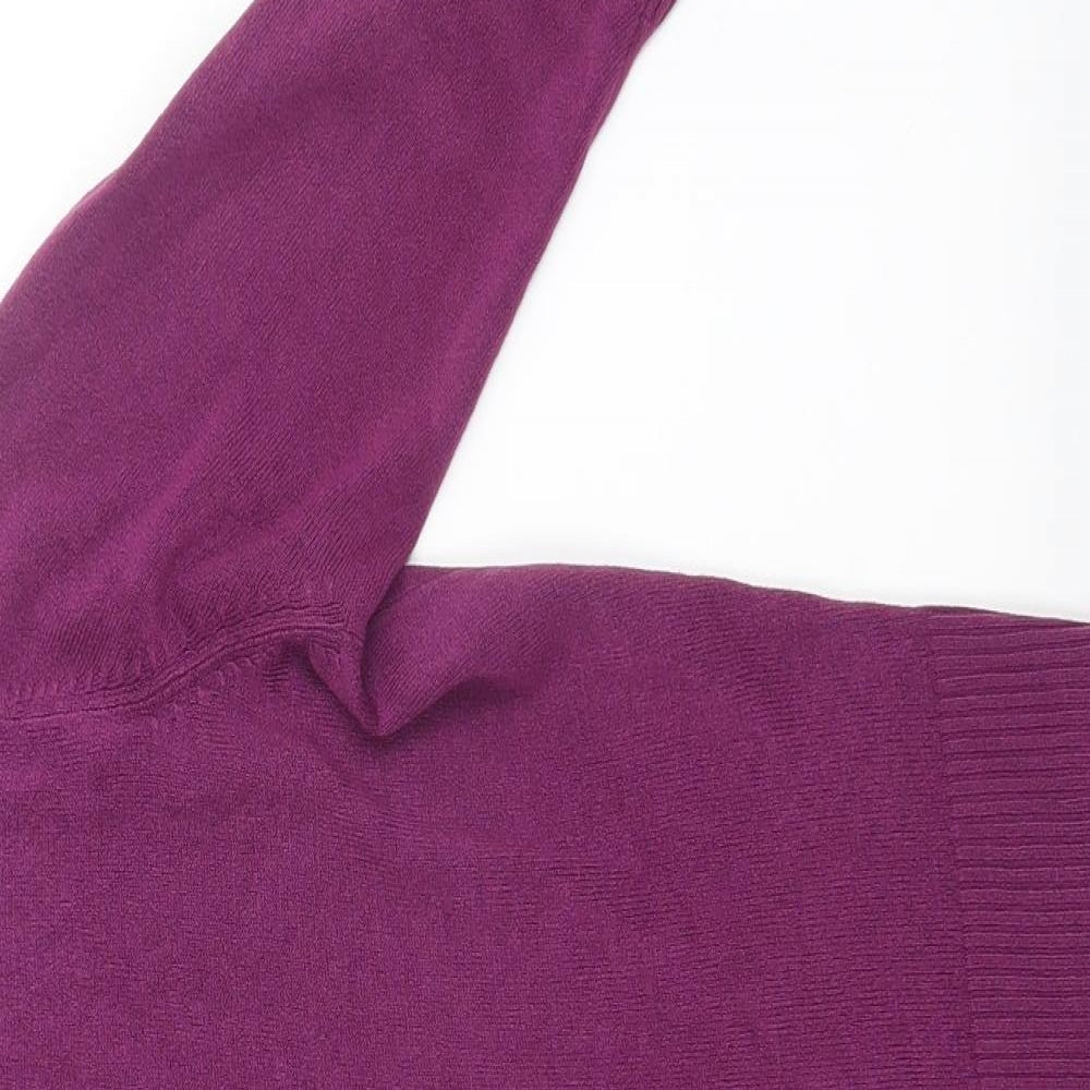 Matalan Womens Purple  Knit Cardigan Jumper Size 16