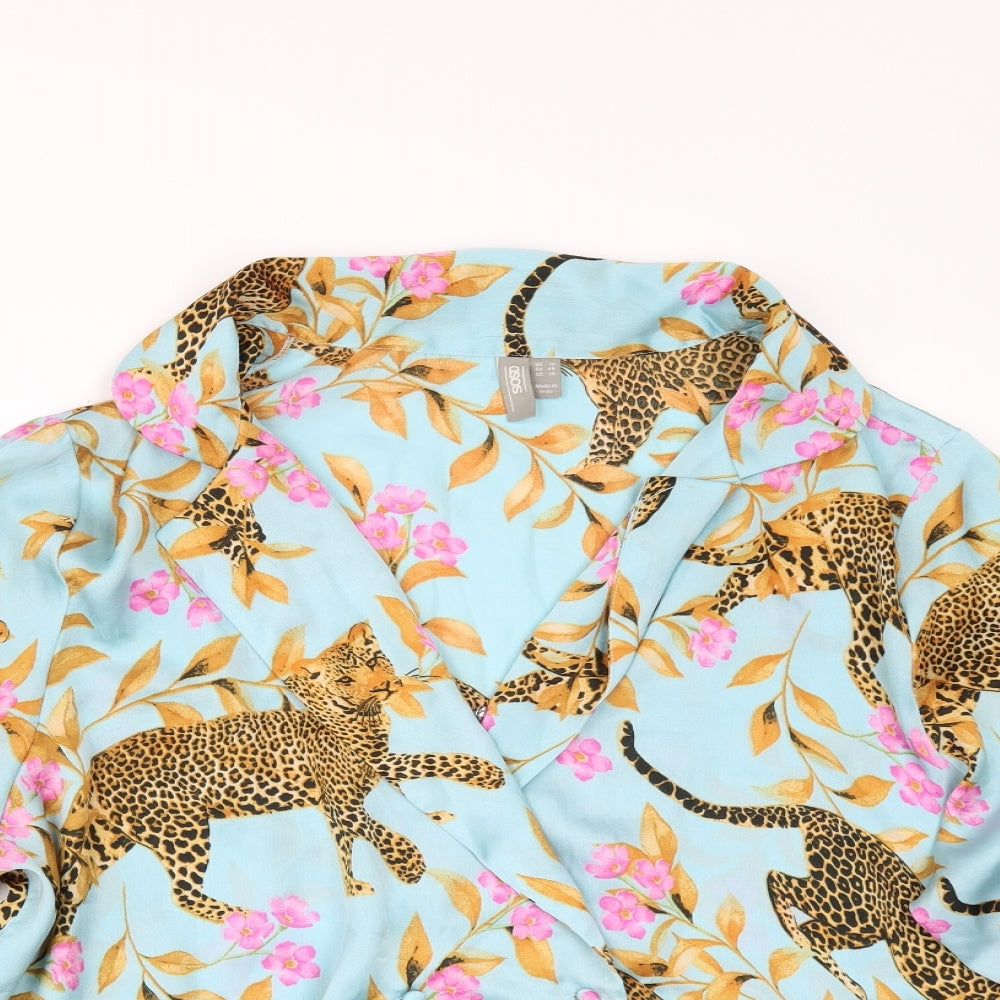 ASOS Womens Green Floral  Top Pyjama Set Size 16