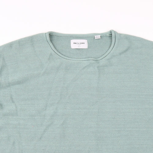 ONLY & SONS Mens Green   Pullover Jumper Size XL
