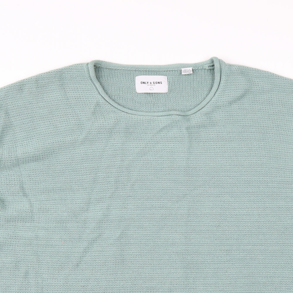 ONLY & SONS Mens Green   Pullover Jumper Size XL