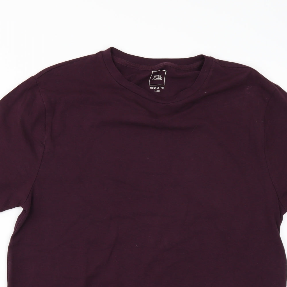 River Island Mens     T-Shirt Size L  - Muscle Fit