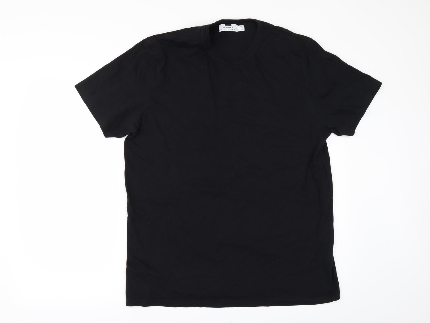 Topman Mens Black    T-Shirt Size L