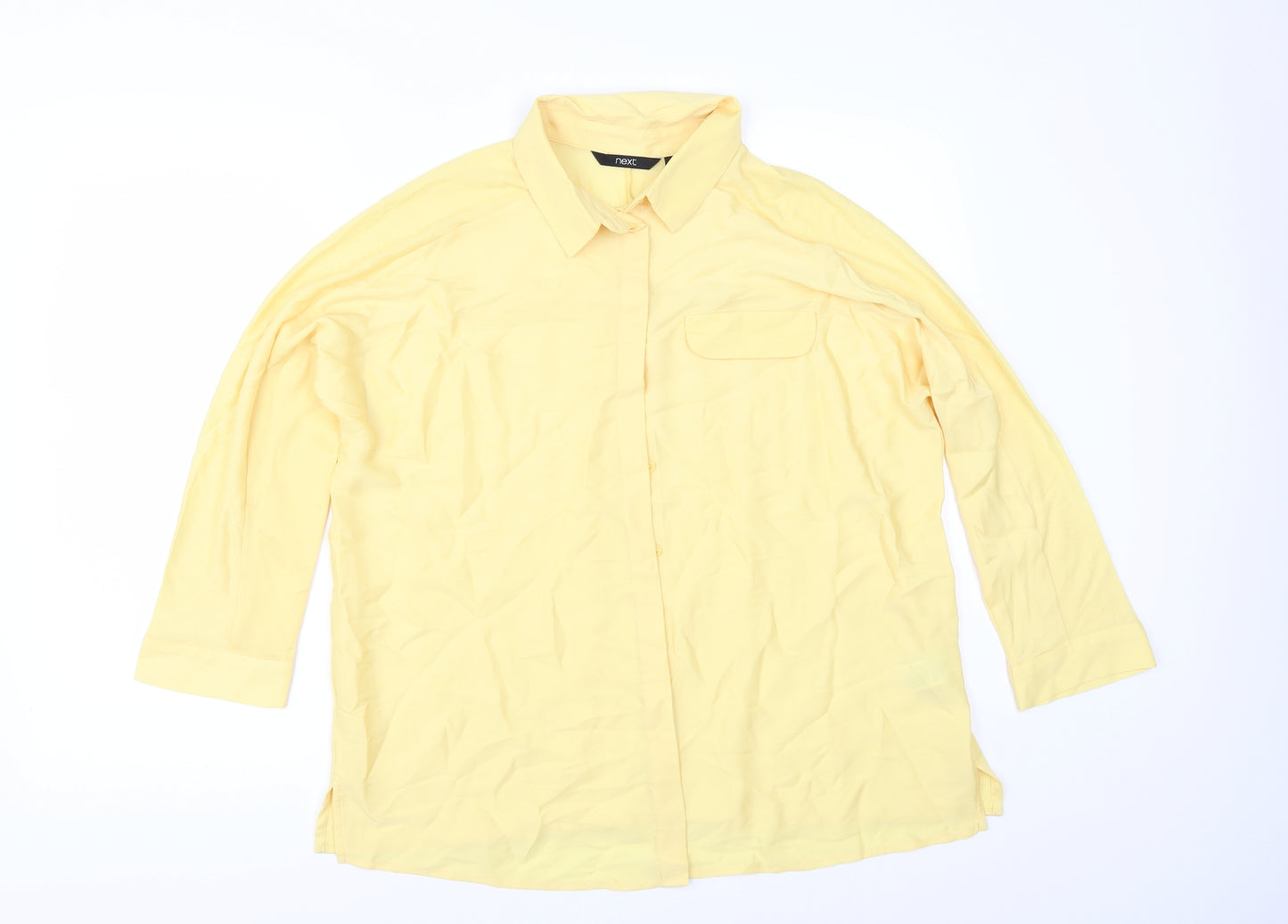 NEXT Womens Yellow   Tunic Button-Up Size 12