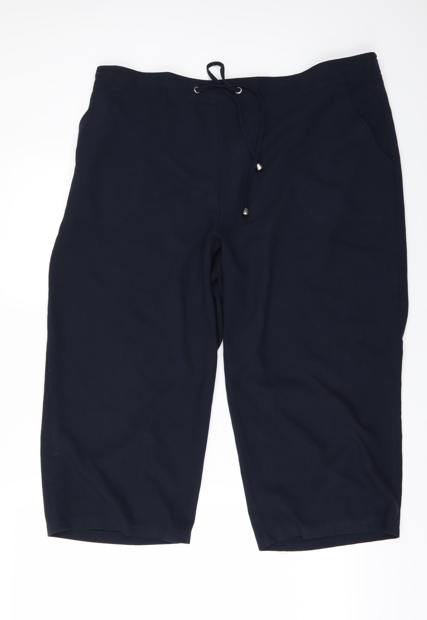 Papaya Womens Blue   Cropped Trousers Size 18 L20 in