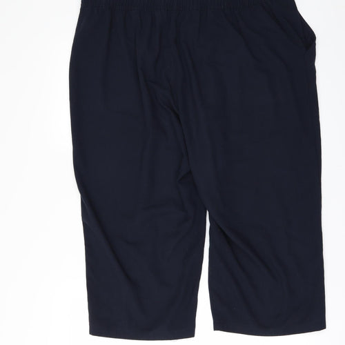 Papaya Womens Blue   Cropped Trousers Size 18 L20 in