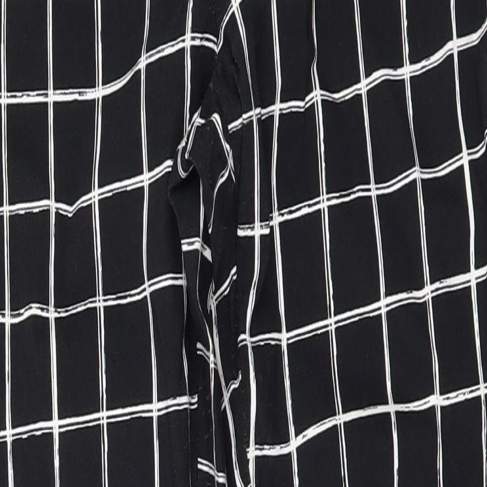 Primark Womens Black Check  Trousers  Size 12 L29 in