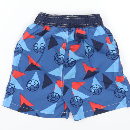 Nutmeg Boys Blue Geometric  Bermuda Shorts Size 2-3 Years - Football