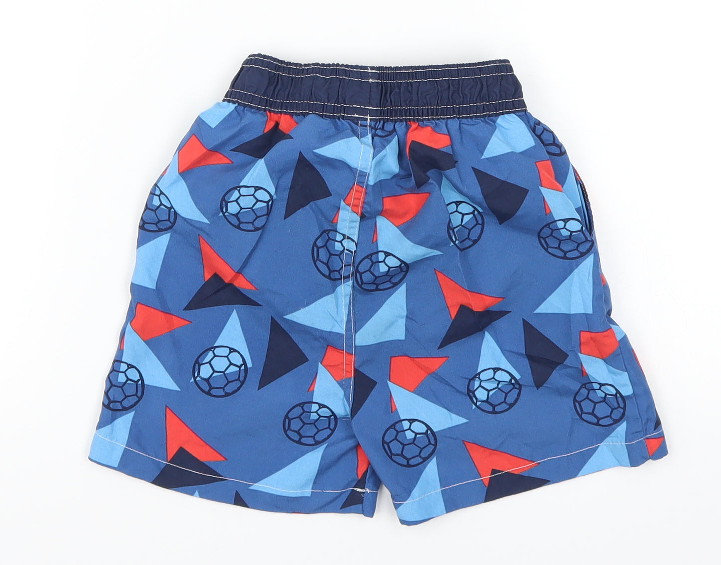 Nutmeg Boys Blue Geometric  Bermuda Shorts Size 2-3 Years - Football