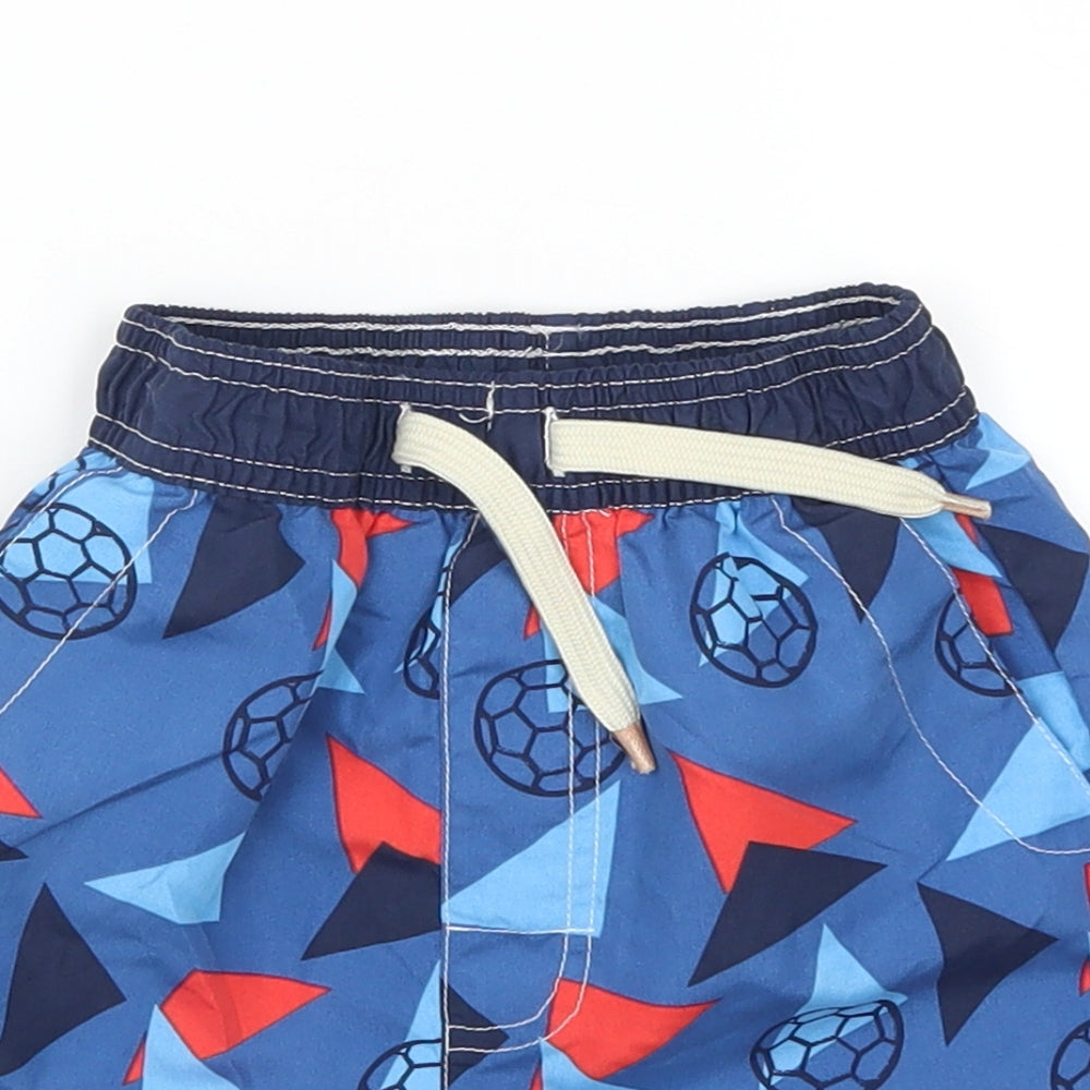 Nutmeg Boys Blue Geometric  Bermuda Shorts Size 2-3 Years - Football