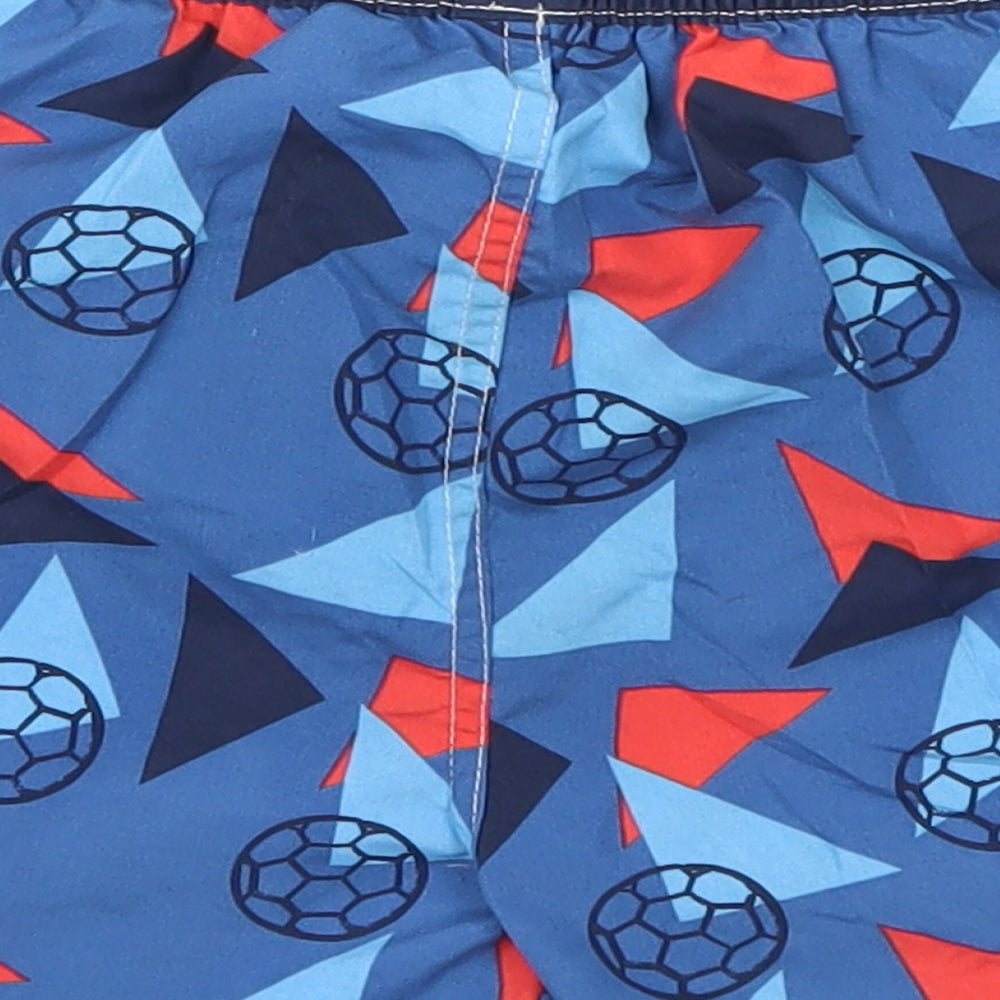 Nutmeg Boys Blue Geometric  Bermuda Shorts Size 2-3 Years - Football