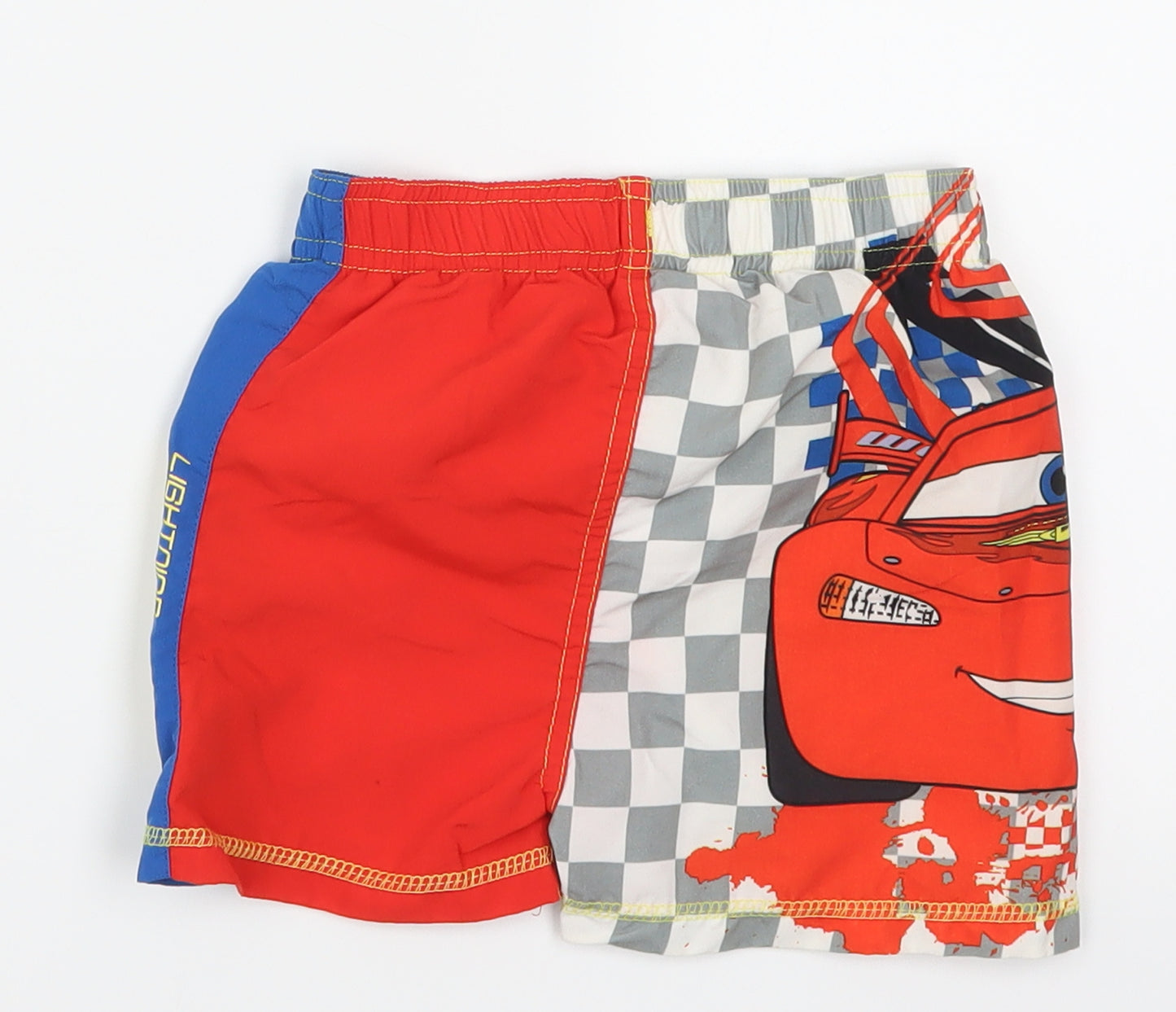 F&F Boys Red Geometric  Bermuda Shorts Size 2-3 Years - Lightning McQueen