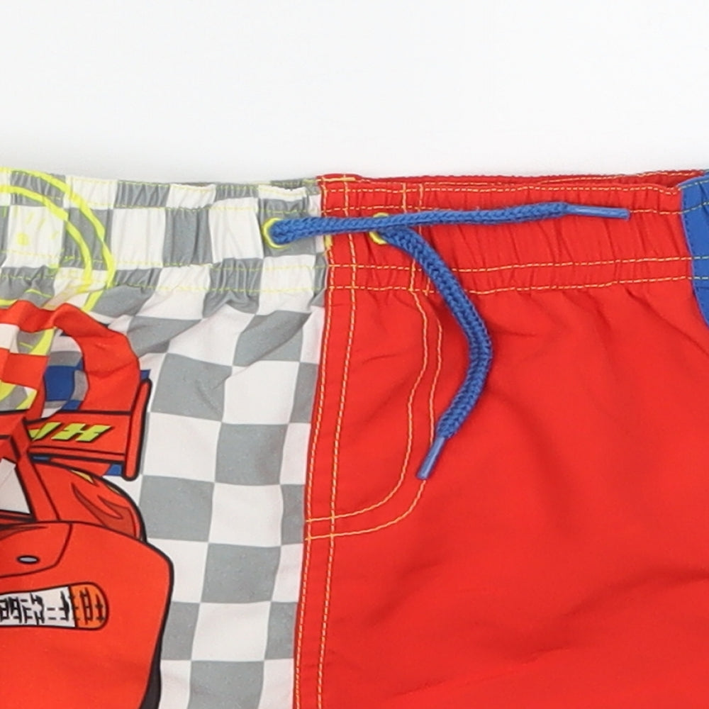 F&F Boys Red Geometric  Bermuda Shorts Size 2-3 Years - Lightning McQueen