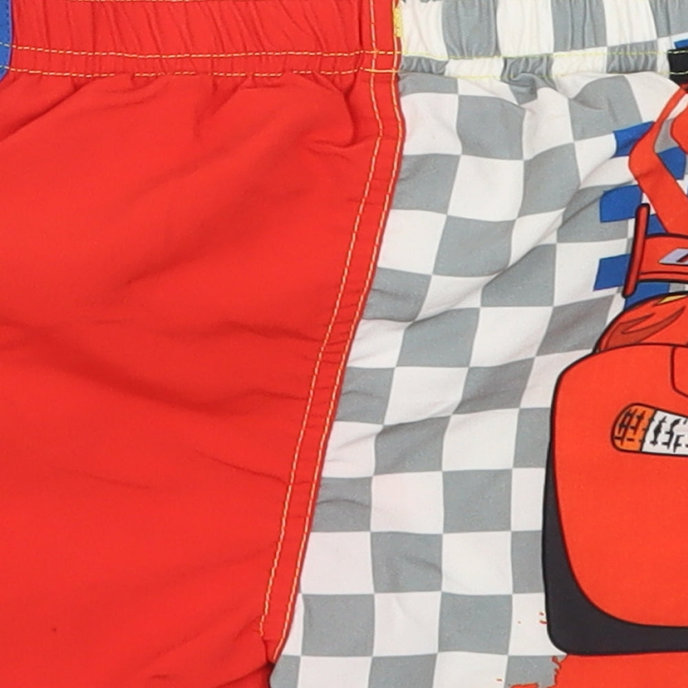F&F Boys Red Geometric  Bermuda Shorts Size 2-3 Years - Lightning McQueen