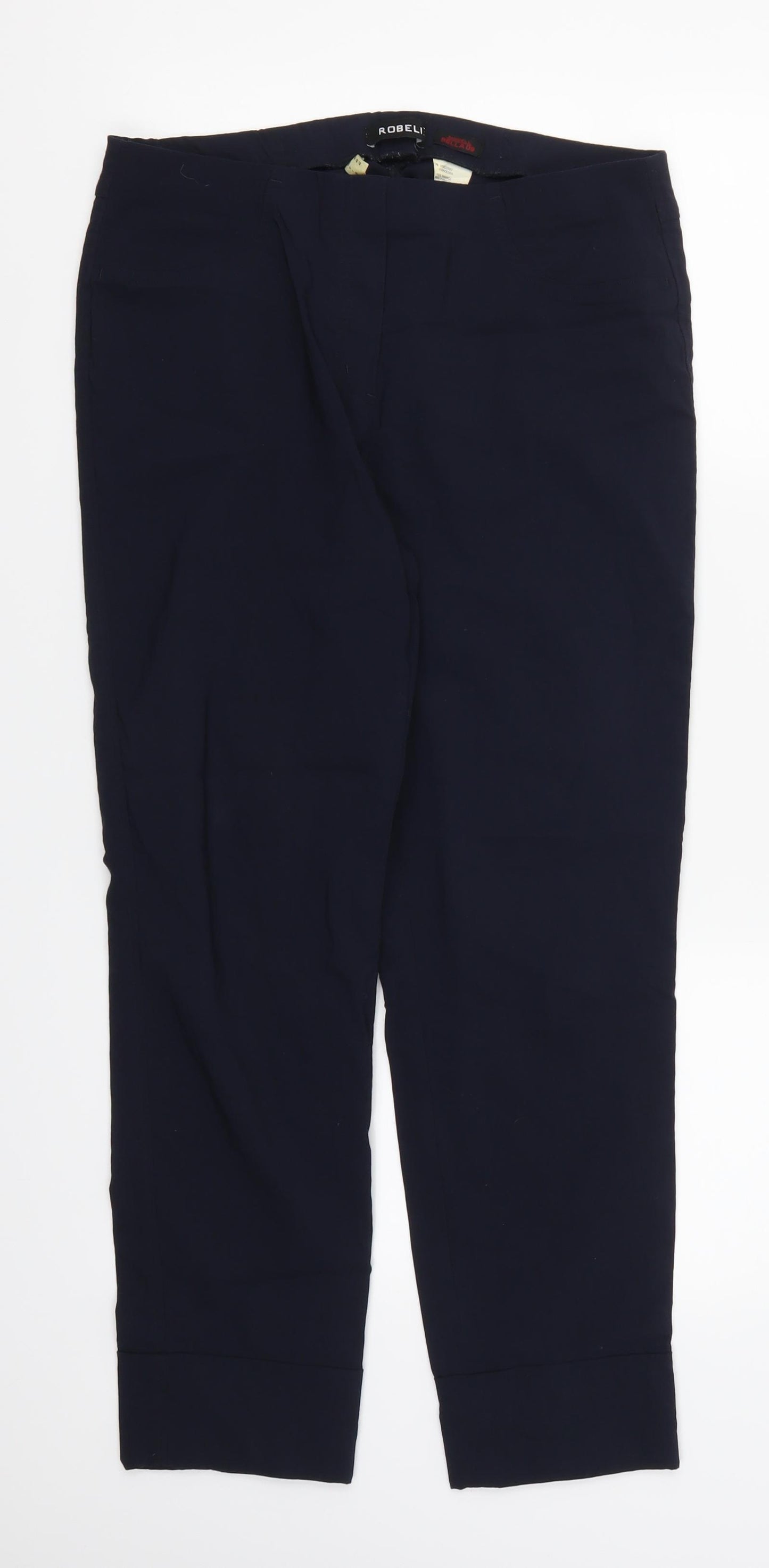 Robell Womens Blue   Cropped Trousers Size 12 L20 in