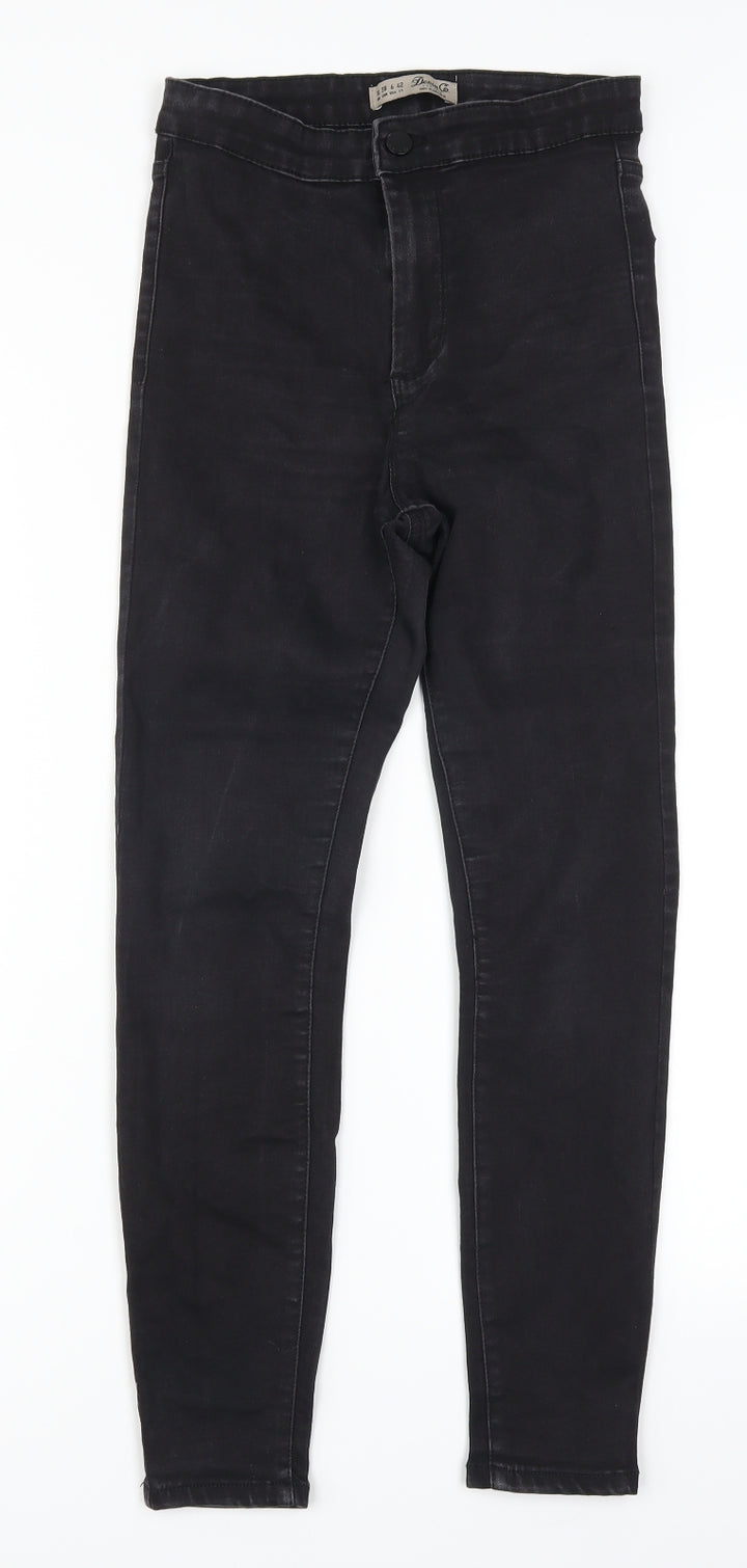 Denim Co Womens Black Denim Skinny Jeans Size 10 L25 in