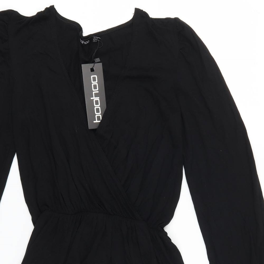 Boohoo Womens Black   Skater Dress  Size 6