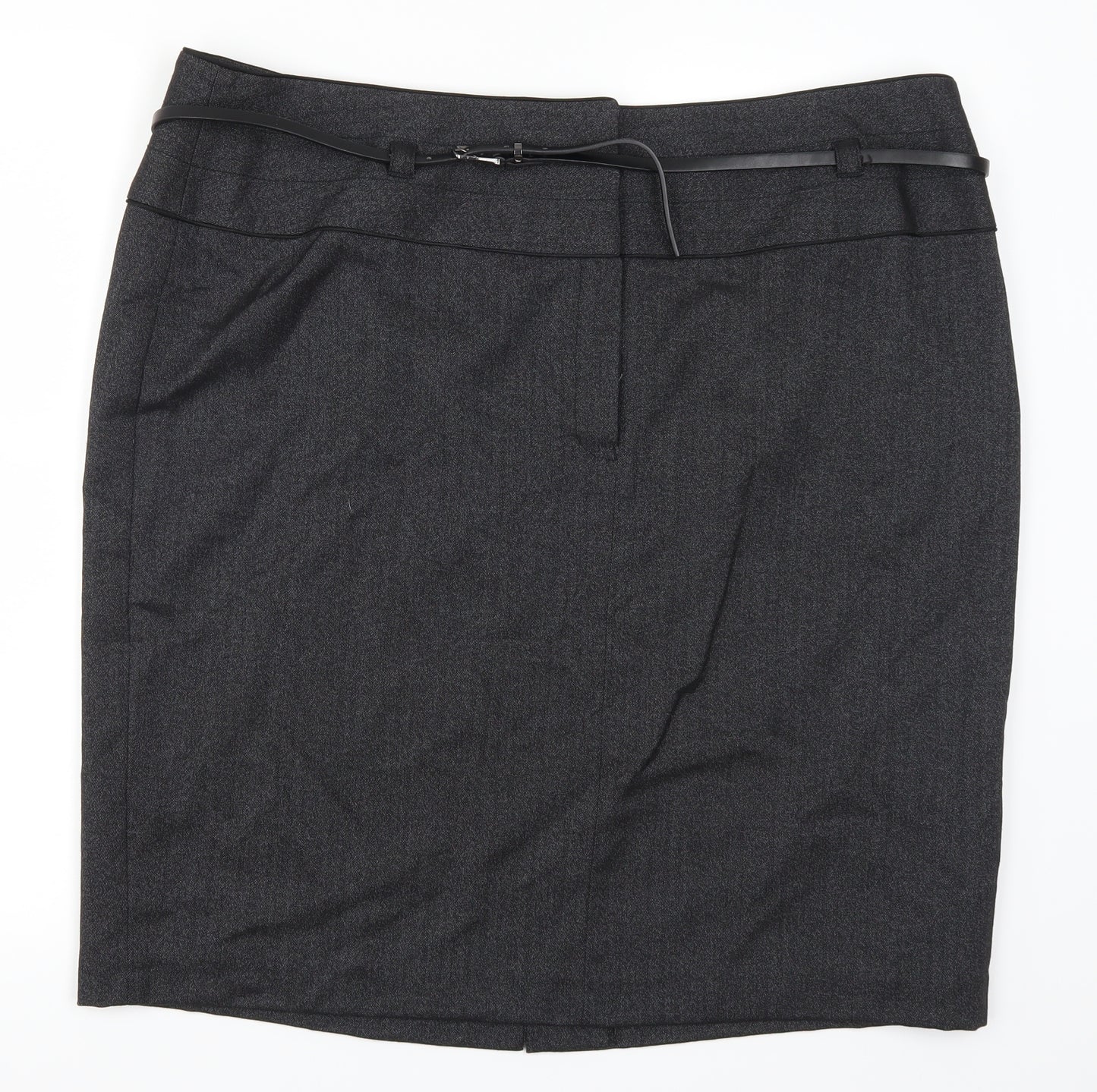 NEXT Womens Grey   Straight & Pencil Skirt Size 20  - Belted