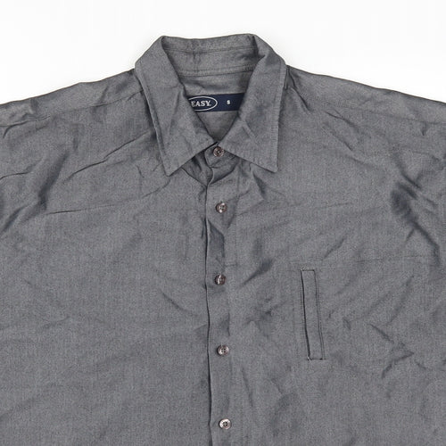 Easy Mens Grey    Button-Up Size S