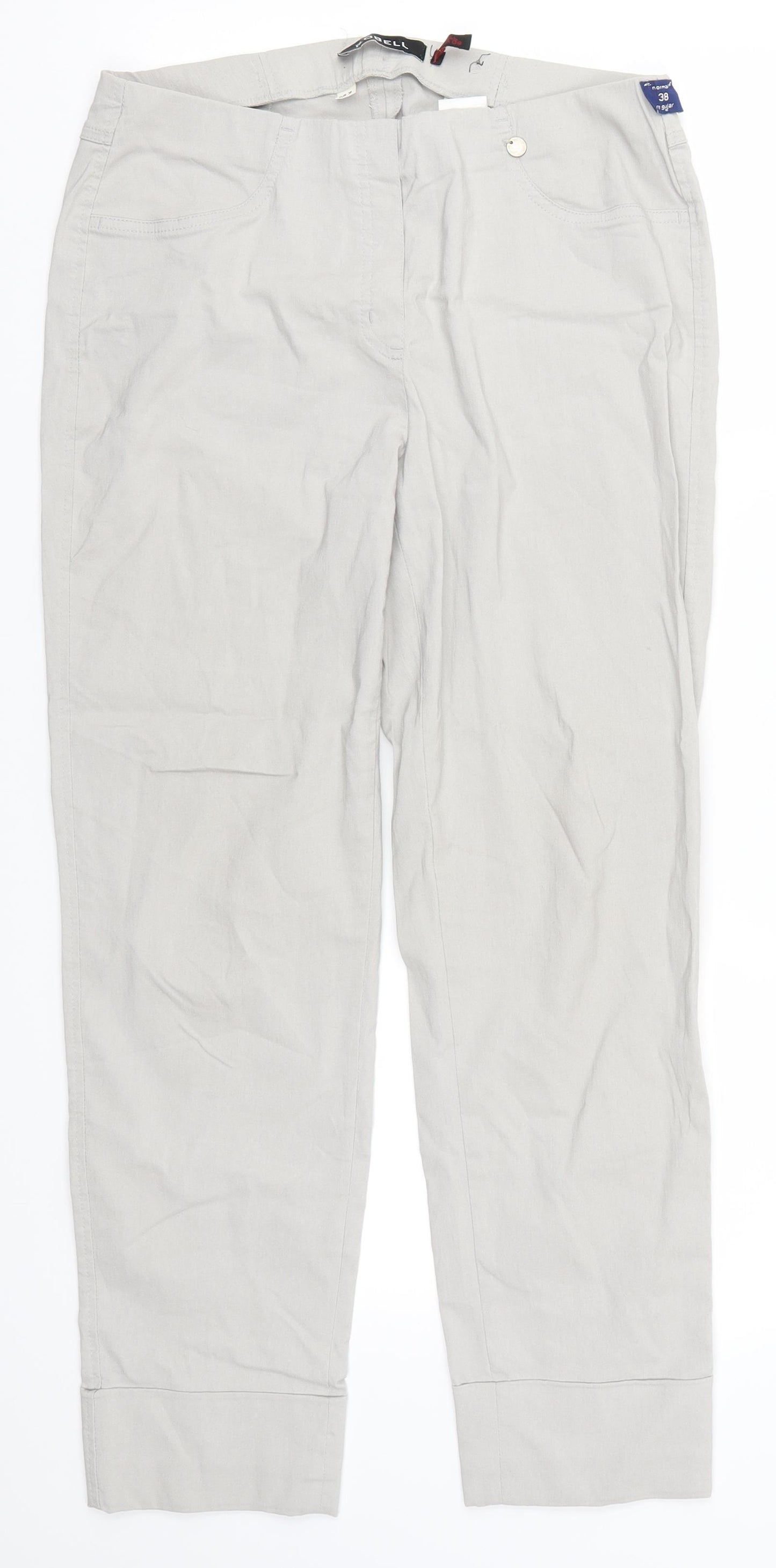 Robell Womens Grey   Trousers  Size 10 L26 in