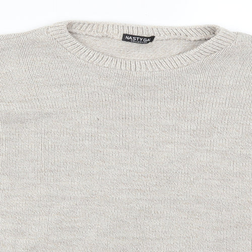 Nasty Gal Womens Beige   Pullover Jumper Size S