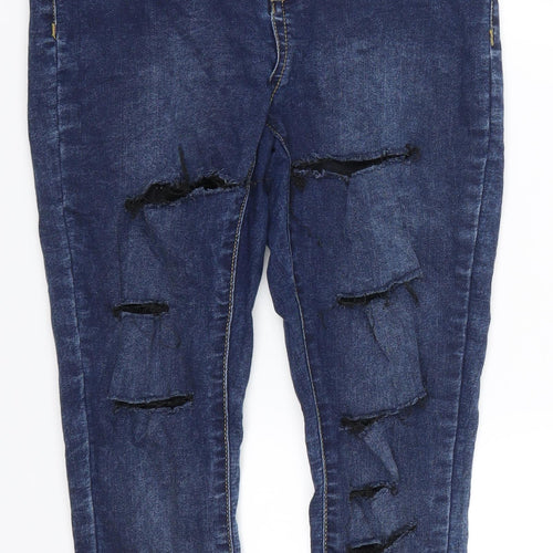 Boohoo Womens Blue  Denim Skinny Jeans Size 10 L24.5 in