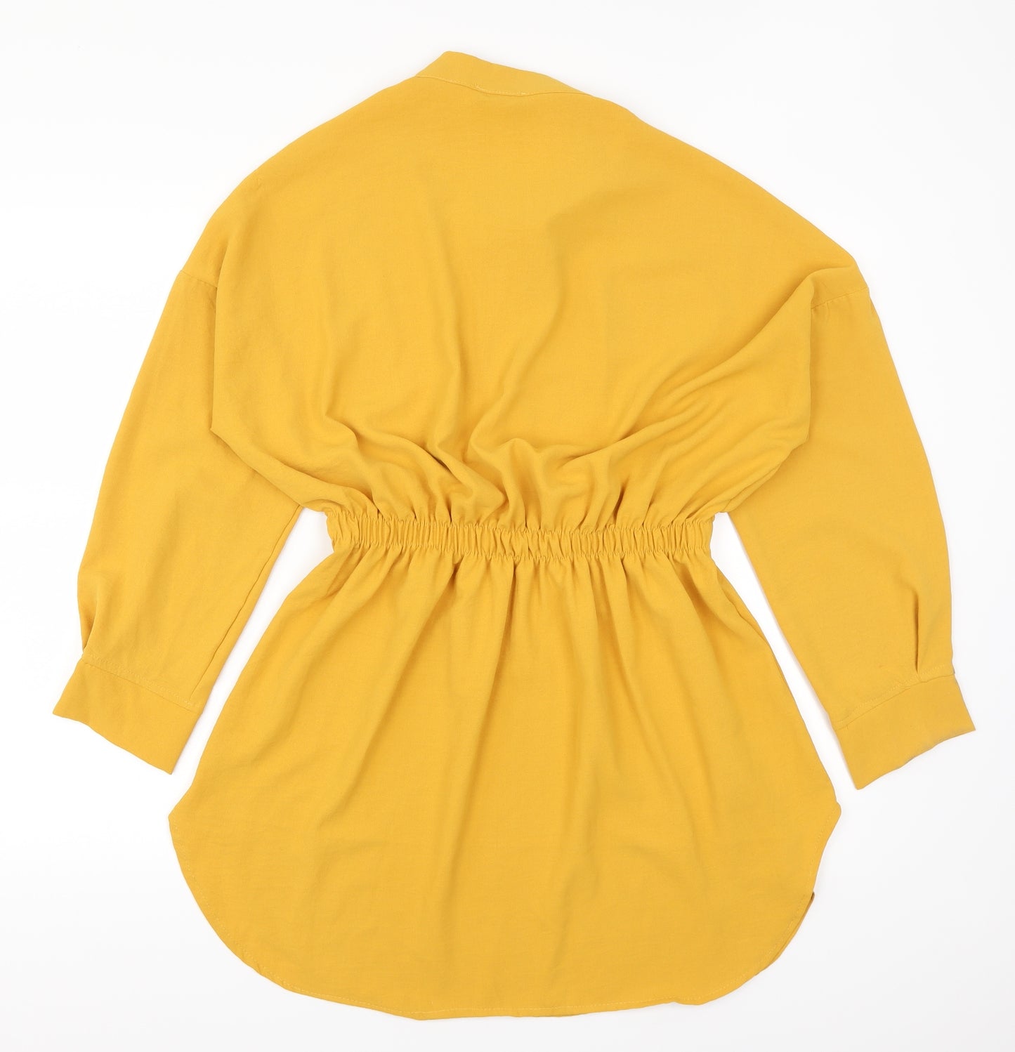 Boohoo Womens Yellow   Shirt Dress  Size 8