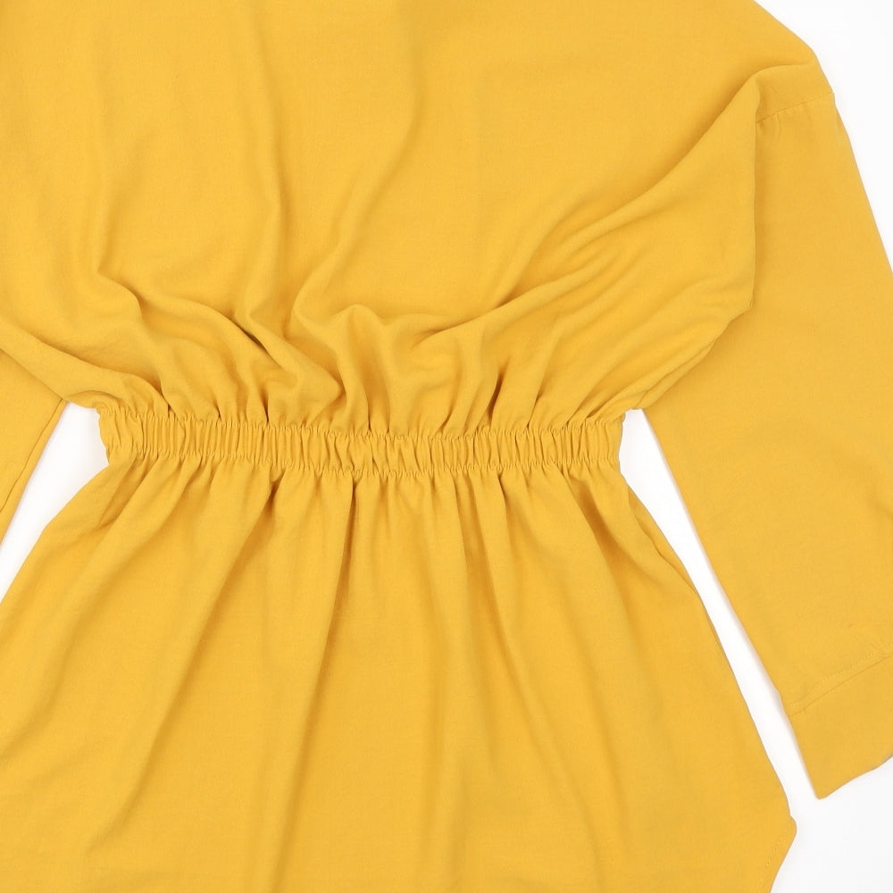 Boohoo Womens Yellow   Shirt Dress  Size 8