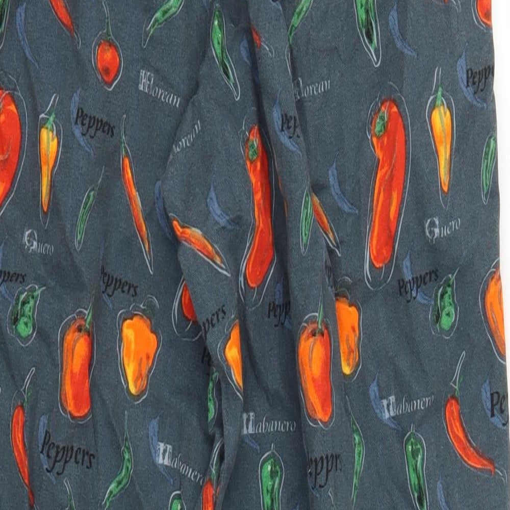 Chef Works Mens Grey Geometric  Trousers  Size S L30 in - Chilli Pepper Print