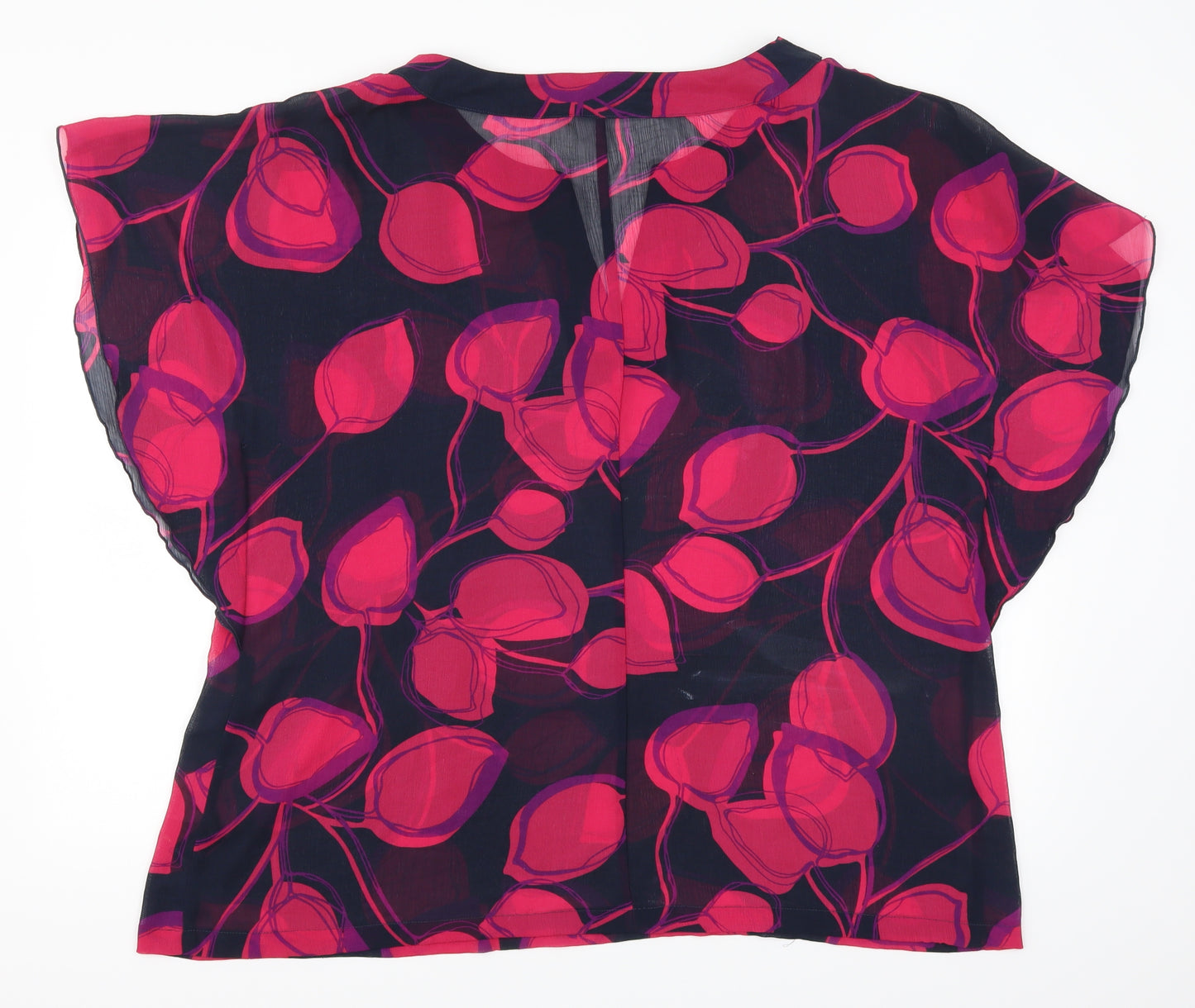George Womens Pink Geometric  Basic Blouse Size 22