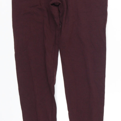 Marks and Spencer Womens Purple   Carrot Leggings Size 8 L29 in
