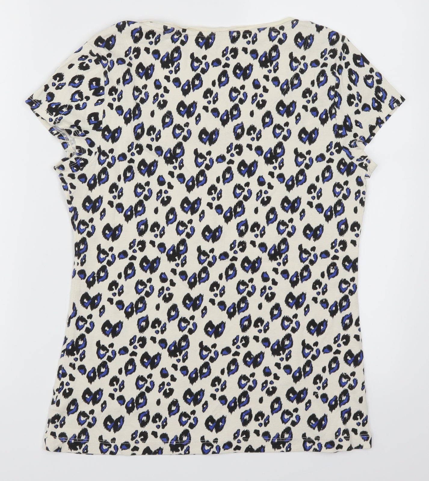 NEXT Womens Beige Animal Print  Basic T-Shirt Size 16  - Blue Cheetah Print