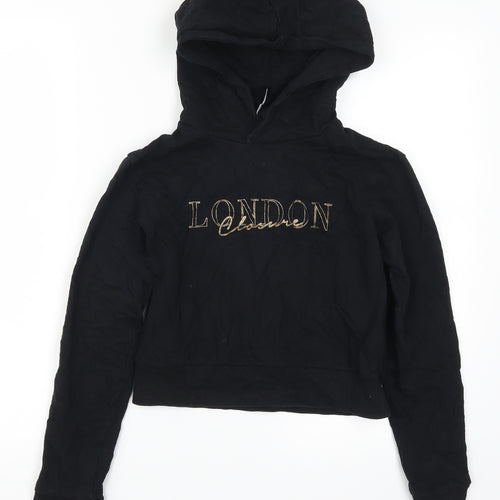 Closure London Girls Black   Pullover Hoodie Size 12-13 Years