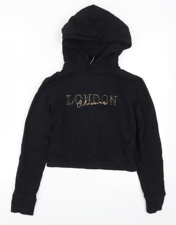 Closure London Girls Black   Pullover Hoodie Size 12-13 Years